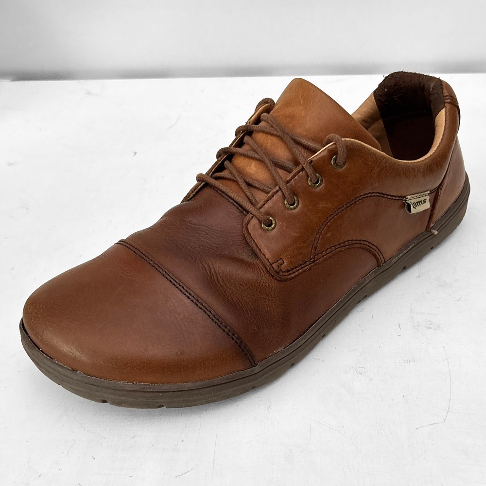 Lems Nine2five V1 Brown Leather Minimalist Zero Drop Shoes Mens 12 (46) Wide